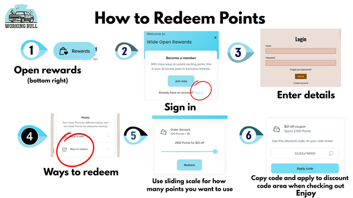How to Redeem Wide Open Reward Points