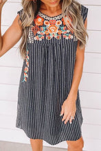 Load image into Gallery viewer, Navy Blue Boho Dress