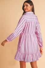 Load image into Gallery viewer, Pink Striped Shirt Dress