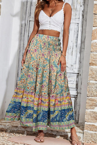Boho Floral Long Skirt