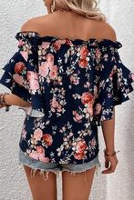 Load image into Gallery viewer, Off Shoulder Floral Blouse