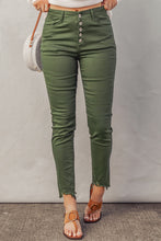 Load image into Gallery viewer, Button Fly Denim Jeans - Green|White|Black