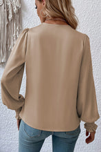 Load image into Gallery viewer, Drape V Neck Long Sleeve Blouse
