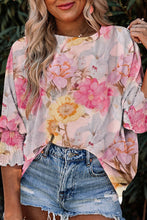 Load image into Gallery viewer, Pink Floral Blouse