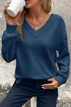 Load image into Gallery viewer, Teal V Neck Sweater