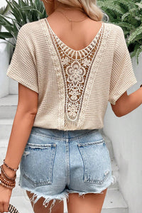 Lace Splicing Back T-shirt