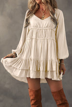 Load image into Gallery viewer, Loose Fit Tiered Ruffle Mini Dress