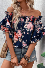 Load image into Gallery viewer, Off Shoulder Floral Blouse