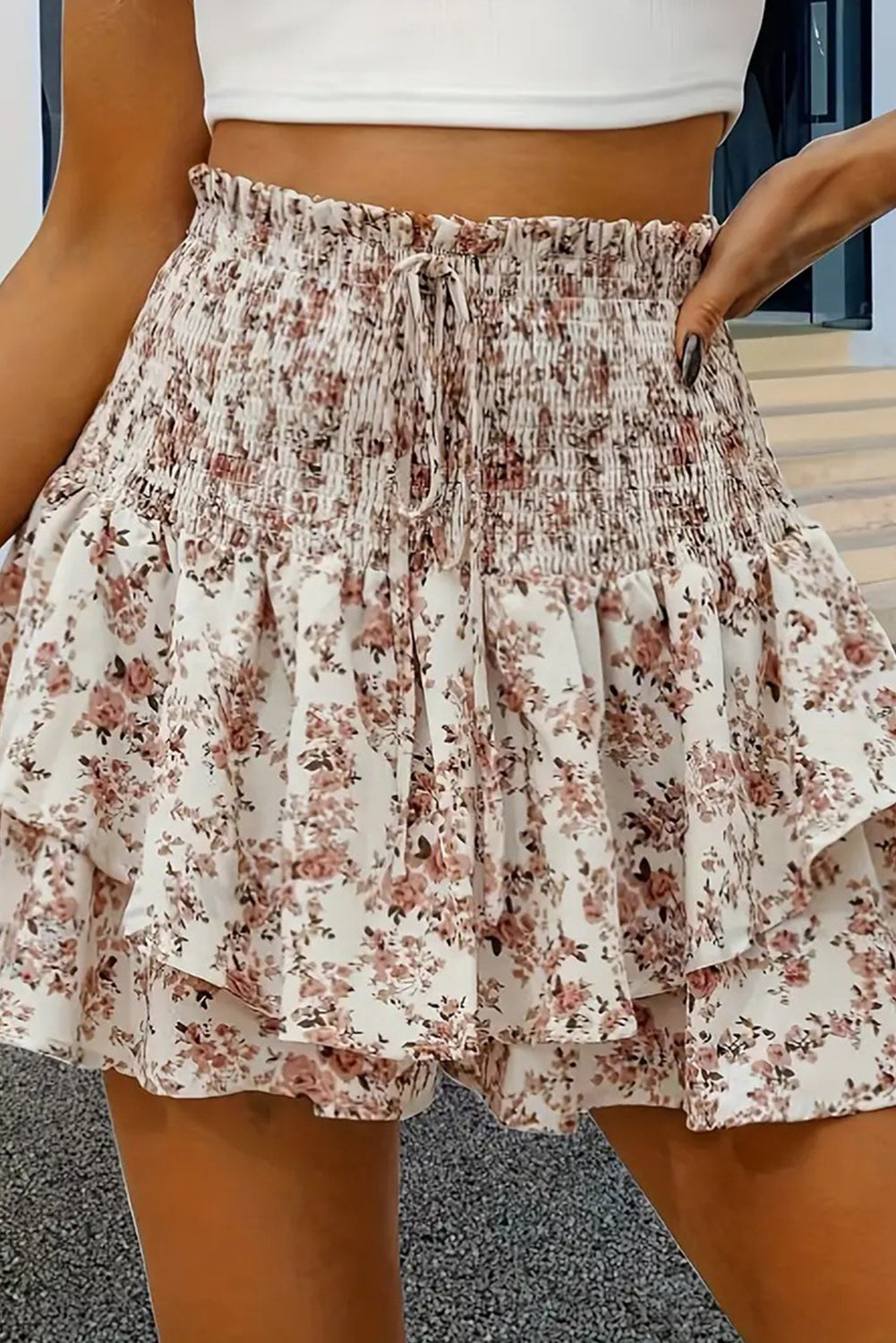 Apricot Floral Layered Skort - authentic country fashion from Working Bull