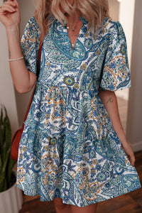 Blue Bohemian Paisley Dress - authentic country fashion from Working Bull