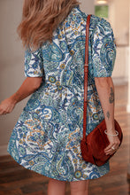 Load image into Gallery viewer, Blue Bohemian Paisley Dress - Authentic Country Fashion from Working Bull