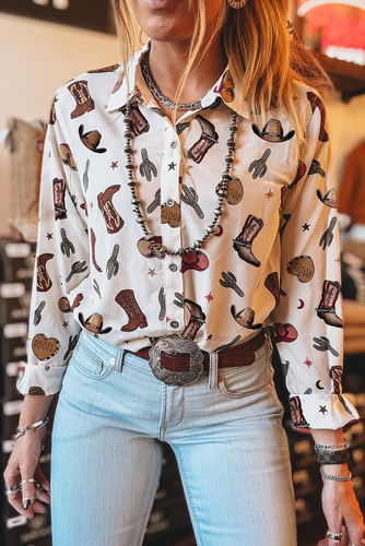 Boots & Cactus Print Shirt - authentic country fashion from Working Bull