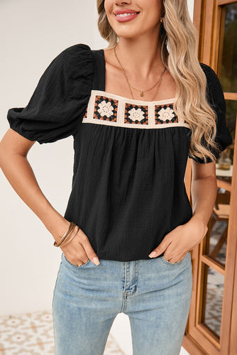 Crochet Square Neck Blouse - authentic country fashion from Working Bull