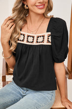 Load image into Gallery viewer, Crochet Square Neck Blouse - Authentic Country Fashion from Working Bull