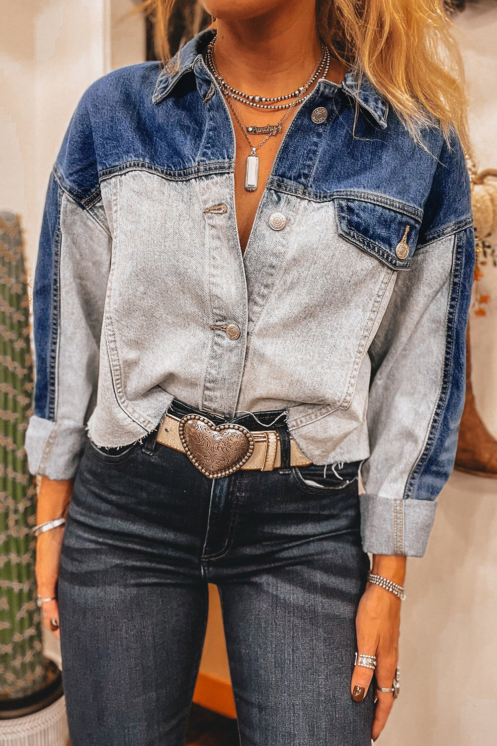 Distress Denim Jacket - authentic country clothing from Working Bull