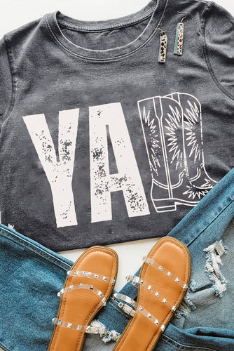 Grey YALL Boots Tee - authentic country fashion from Working Bull