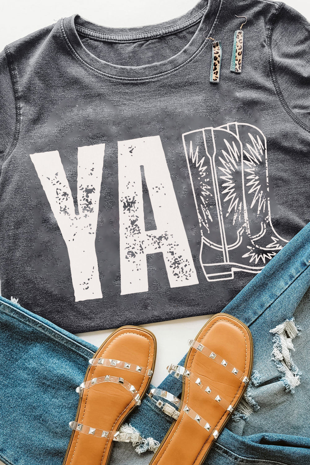 Grey YALL Boots Tee - authentic country fashion from Working Bull