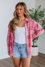 Load image into Gallery viewer, Pink Plaid Long Sleeve Shirt - authentic country clothing from Working Bull