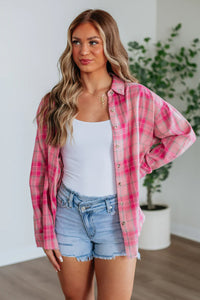 Pink Plaid Long Sleeve Shirt - authentic country clothing from Working Bull