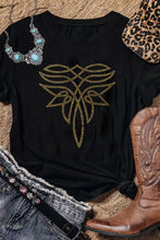 Load image into Gallery viewer, Rhinestone Boot Stitch Tee - authentic country clothing from working bull