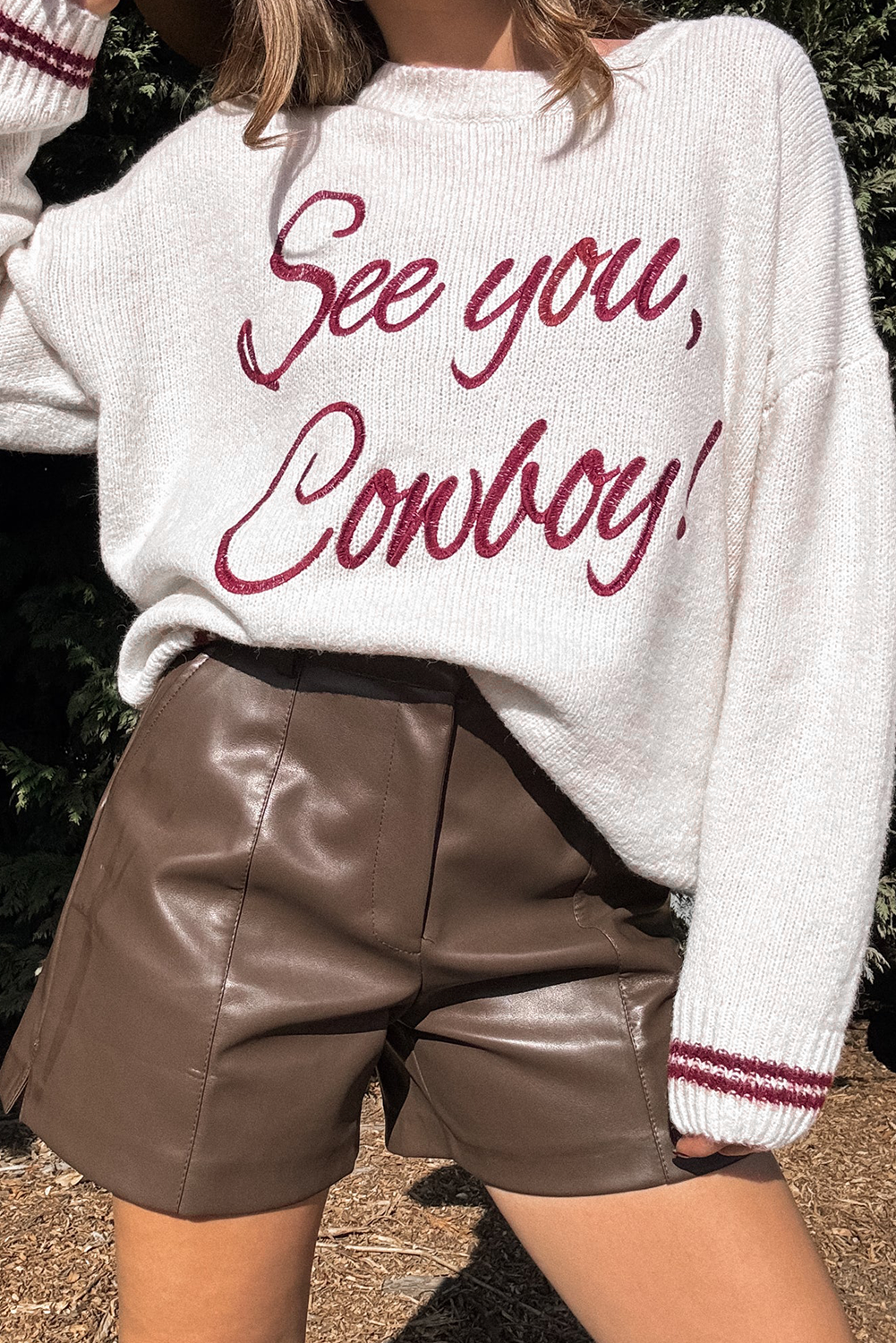 'SEE YOU COWBOY' Embroidered Sweater - authentic country clothing from Working Bull

