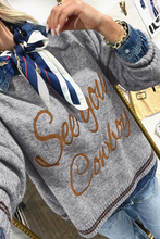 Load image into Gallery viewer, &#39;SEE YOU COWBOY&#39; Embroidered Sweater Grey - authentic country fashion from Working Bull