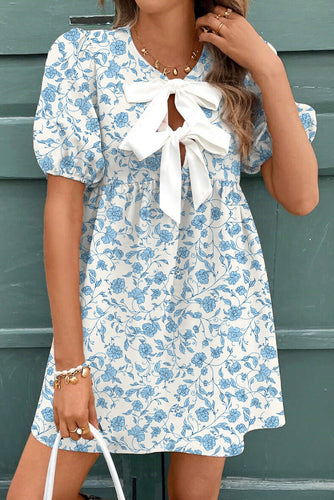 Sky Blue Floral Dress - authentic country clothing from Working Bull