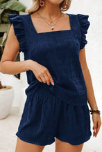 Load image into Gallery viewer, Textured Top and High Waist Shorts Set - Authentic Country Fashion from Working Bull