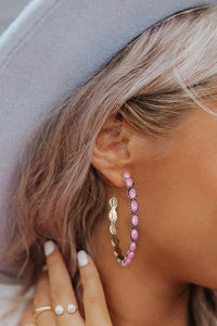 Turquoise C Shaped Earrings - authentic country fashion from Working Bull