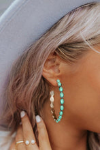 Load image into Gallery viewer, Turquoise C Shaped Earrings - authentic country fashion from Working Bull