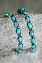 Load image into Gallery viewer, Turquoise C Shaped Earrings - Authentic country fashion from Working Bull