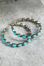 Load image into Gallery viewer, Turquoise C Shaped Earrings - authentic country fashion from Working Bull