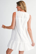 Load image into Gallery viewer, White Eyelet Shift Dress - authentic country fashion from Working Bull