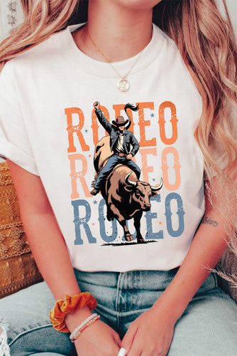 White RODEO Graphic T-Shirt - authentic country fashion from Working Bull