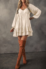 Load image into Gallery viewer, Loose Fit Tiered Ruffle Mini Dress