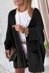 Batwing Oversized Cable Knit Cardigan