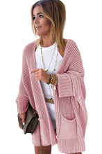 Load image into Gallery viewer, Batwing Oversized Cable Knit Cardigan