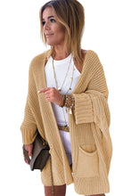 Load image into Gallery viewer, Batwing Oversized Cable Knit Cardigan