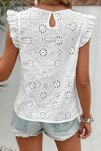 Load image into Gallery viewer, White Eyelet Sleeveless Blouse