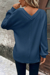Teal V Neck Sweater