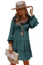 Load image into Gallery viewer, Brown Long Sleeve Boho Dress