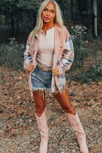 Load image into Gallery viewer, Pink Plaid Corduroy Shacket