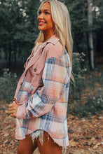 Load image into Gallery viewer, Pink Plaid Corduroy Shacket