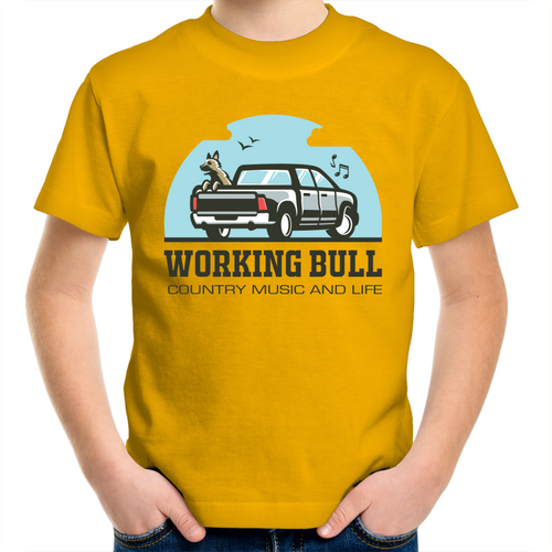 Working Bull Kids Tee - Gold