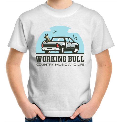 Working Bull Kids Tee - White