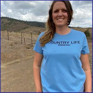 Country Life Womens T-Shirt - Carolina Blue