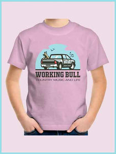 Working Bull Kids Tee - Pink