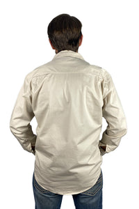 Pilbara Mens Workshirt Half button - Comfortable Tan