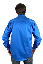 Load image into Gallery viewer, Pilbara Mens Workshirt Half button - Working Blue