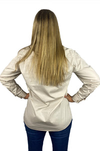 Pilbara Womens Workshirt Half button - Comfortable Tan